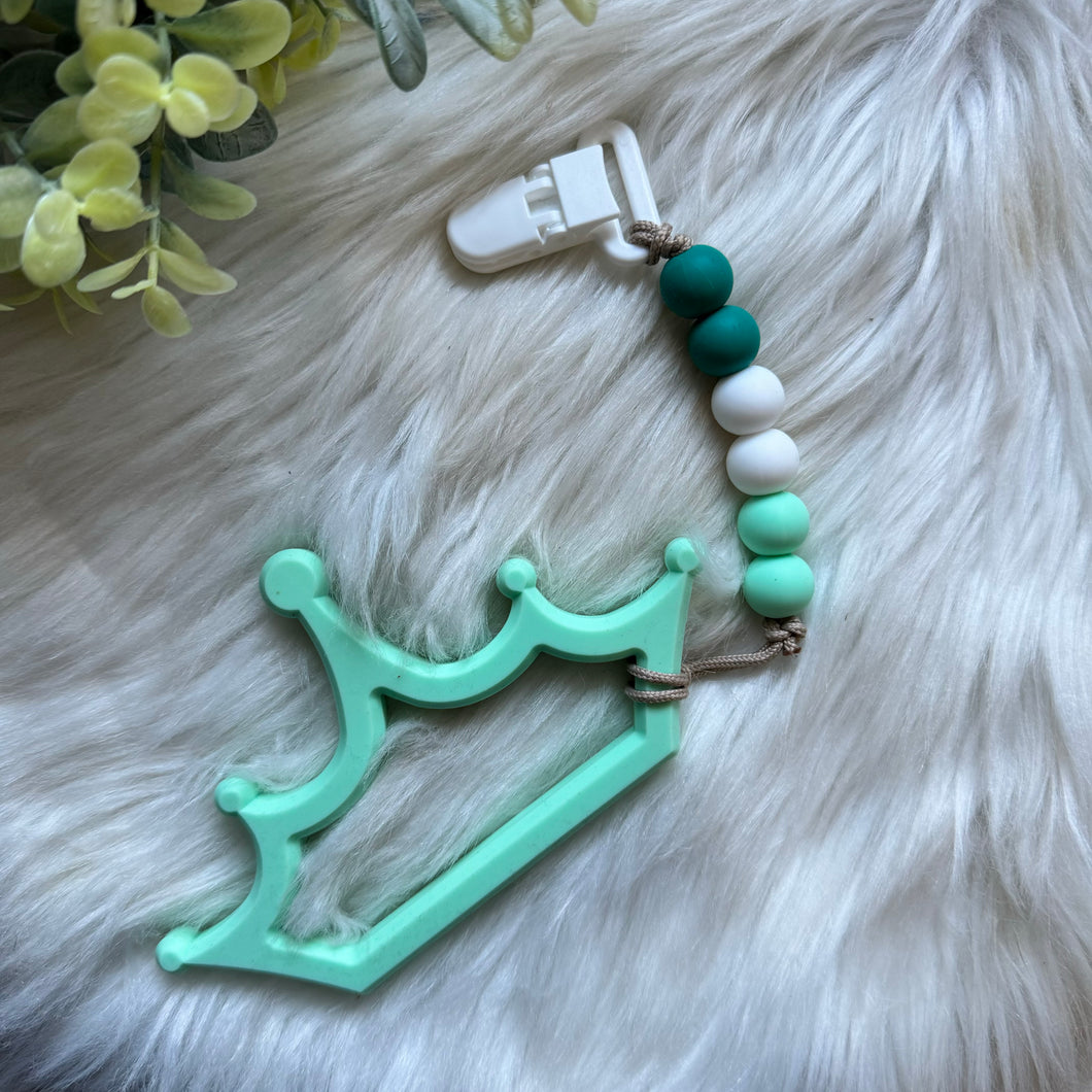 Crown Mint Teether on Clip