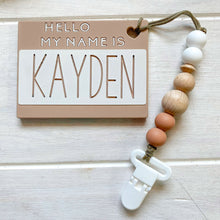 Load image into Gallery viewer, &quot;Hello My Name Is&quot; Teether
